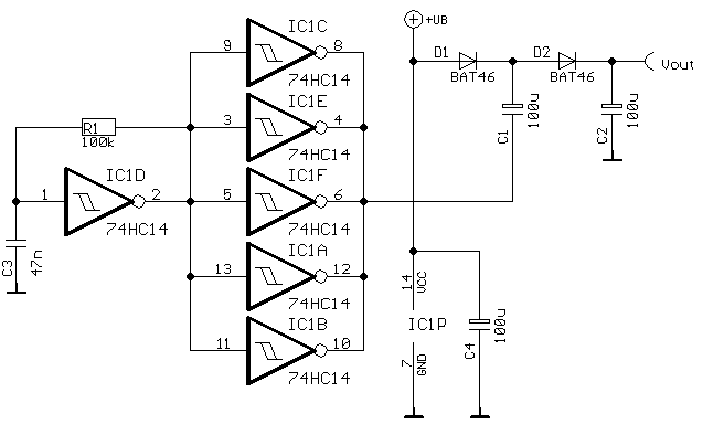 Ladungspumpe mit CMOS-Gattern