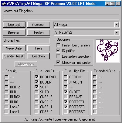 AVR/ATMegaprom Oberflche