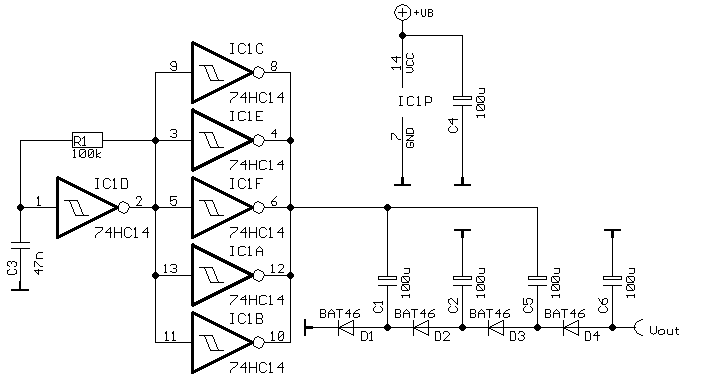 Inverter mit Spannungsverdoppelung