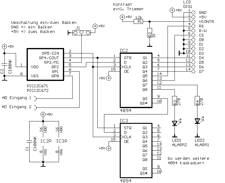 Schaltplan Bargraph