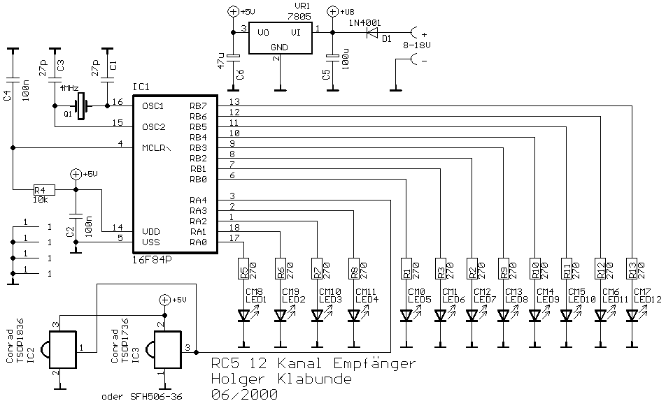 12-Kanal RC5 Empfnger